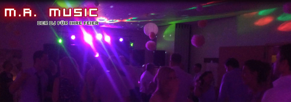 M. A. Music - Hochzeit und Party mit DJ Markus, Ihr mobiler Hochzeits-Discjockey, buchbar als DJ für Hochzeit, DJ für Geburtstag oder auch als Party DJ für andere Events wie Silberhochzeit, Abiball, Polterabend, Weihnachtsfeier uvm.